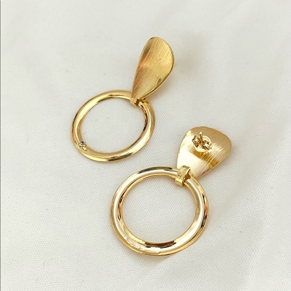 Open Circle Dangle Earrings - Picture 3 of 9